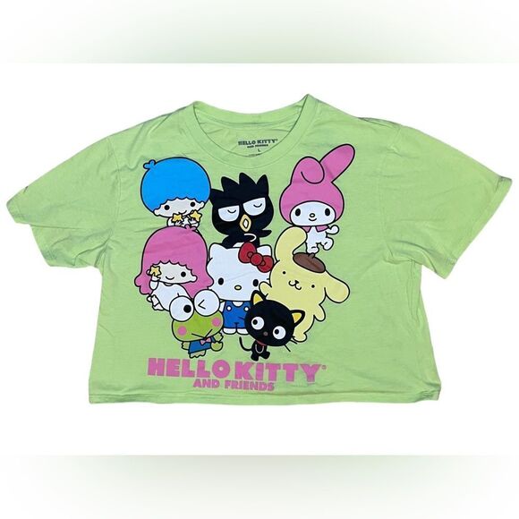 Hello Kitty Size Large Lime Green Crop Top - Picture 1 of 3